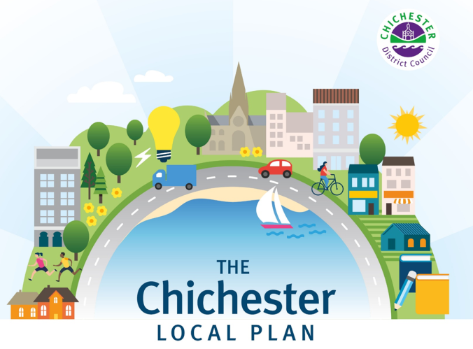 The Chichester Local plan illustration and logo