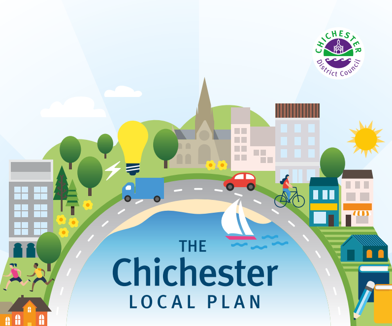 The Chichester Local plan illustration and logo