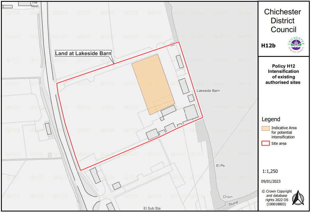 Map H12b - Land at Lakeside Barn