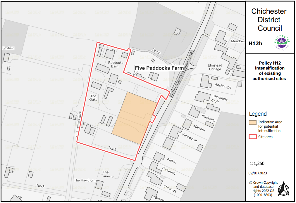 Map H12h - Five Paddocks Farm