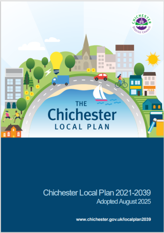 The front cover of the Chichester Local Plan 2021-2039, Adopted August 2025.
